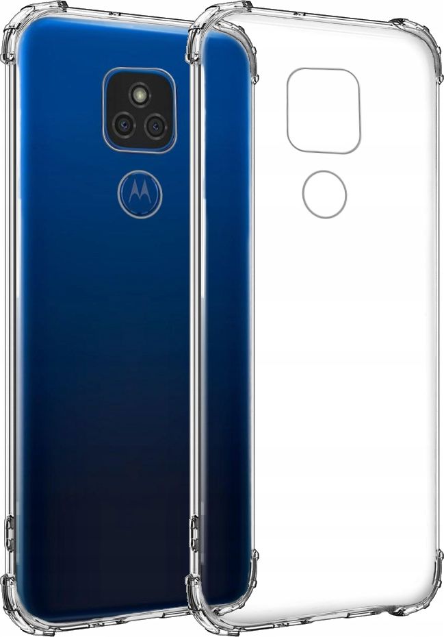 etumi Etui Anti-Shock Do Motorola Moto E7 Plus / G9 Play Bezbarwna Obudowa Futerał Wzmacniane Rogi Anti-Shock Gumowe Slim Armor Tpu Asck0009