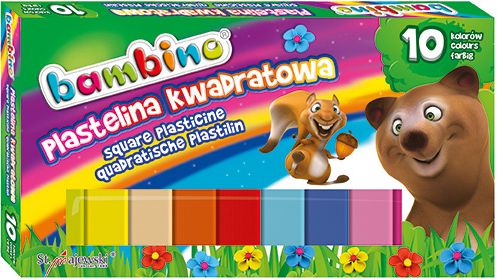 Bambino Plastelina kwadratowa 10 kolorów