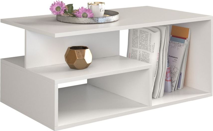 Topeshop STOLIK KAWOWY ŁAWA PRIMA SALON POKÓJ BIEL MAT (PRIMA BIEL V2)