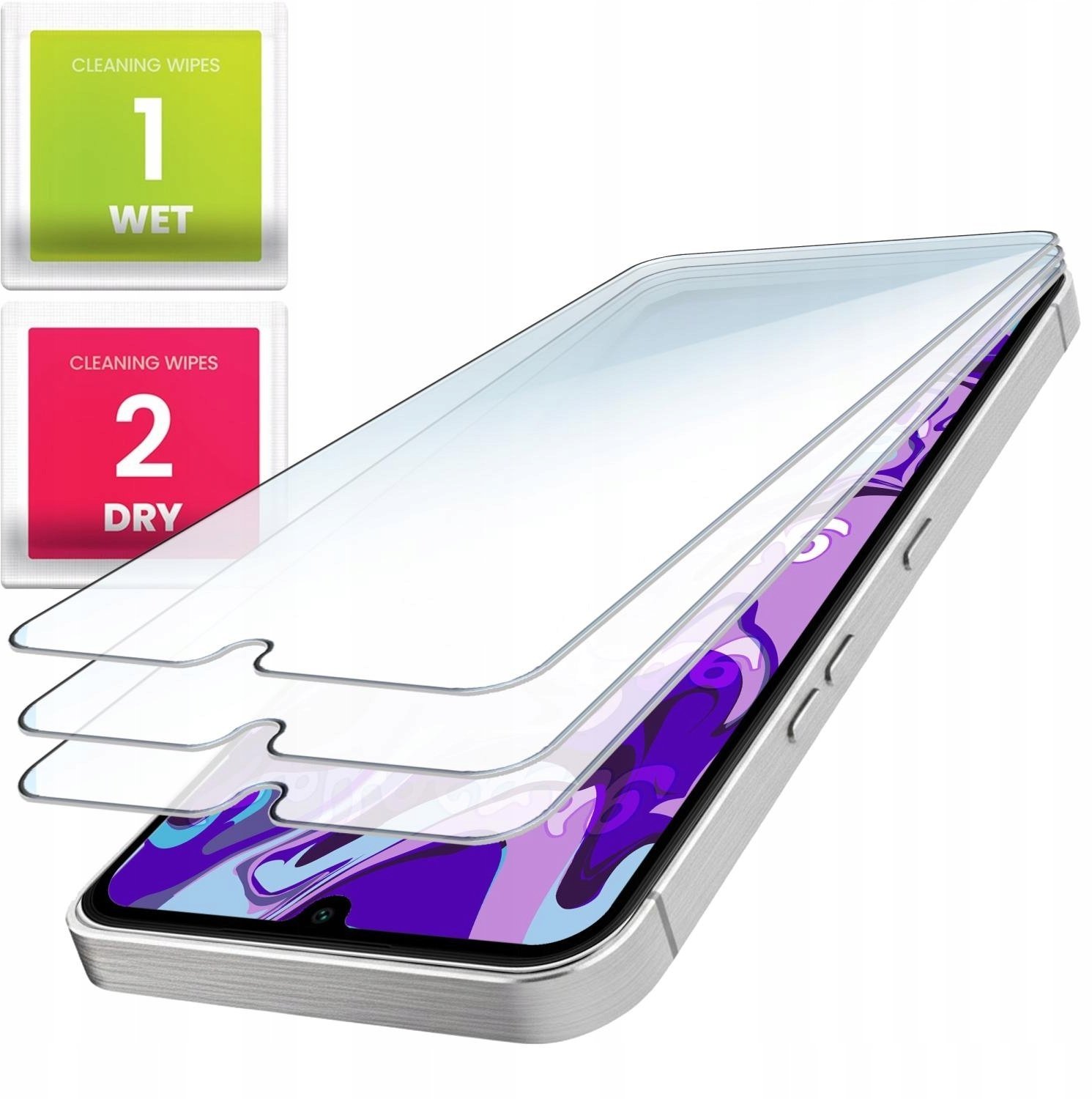 3-PAK Szkło Hartowane Do Samsung Galaxy A26 5G (Płaskie 2.5D, Szybka 9H)