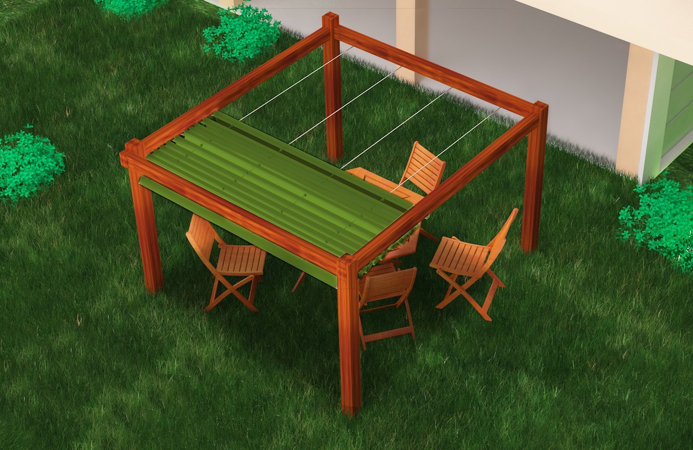 Roleta rzymska pozioma premium Decor 3x5 - Zielony