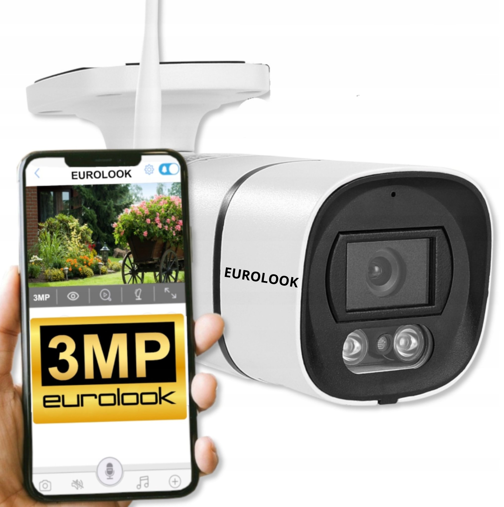 Bezprzewodowa Zewnętrzna Kamera IP WiFI 3MP Metal