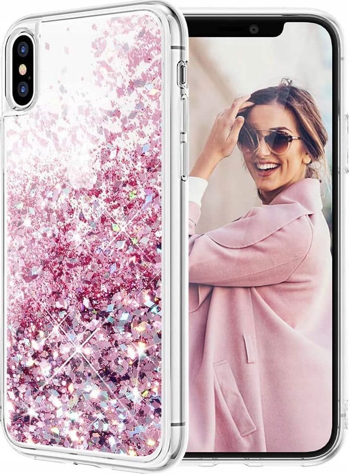 etumi Etui Do Samsung Galaxy A72 5G Liquid Brokat Błyszący Futerał Ruchomy Piasek Brokat Blink Świecące Shine Lqid0006