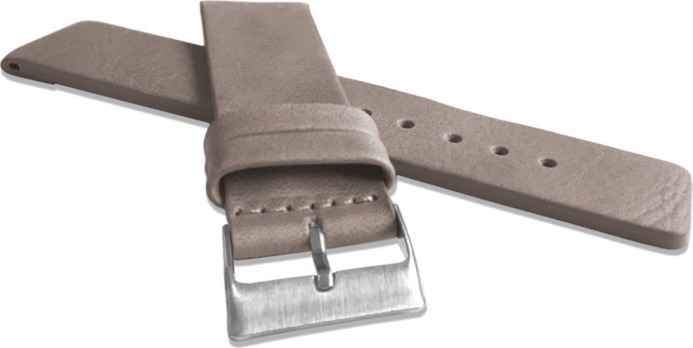 Lavvu LAVVU Beżowy gładki pasek PLAIN z luksusowej skóry Top Grain - 24