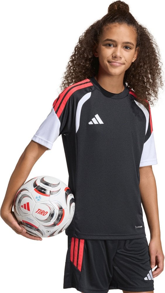 Koszulka dla dzieci adidas Tiro 26 League Jersey czarno-czerwona KB1326 164cm