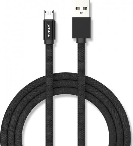 Kabel USB V-TAC USB-A - microUSB 1 m Czarny (twm_960583)