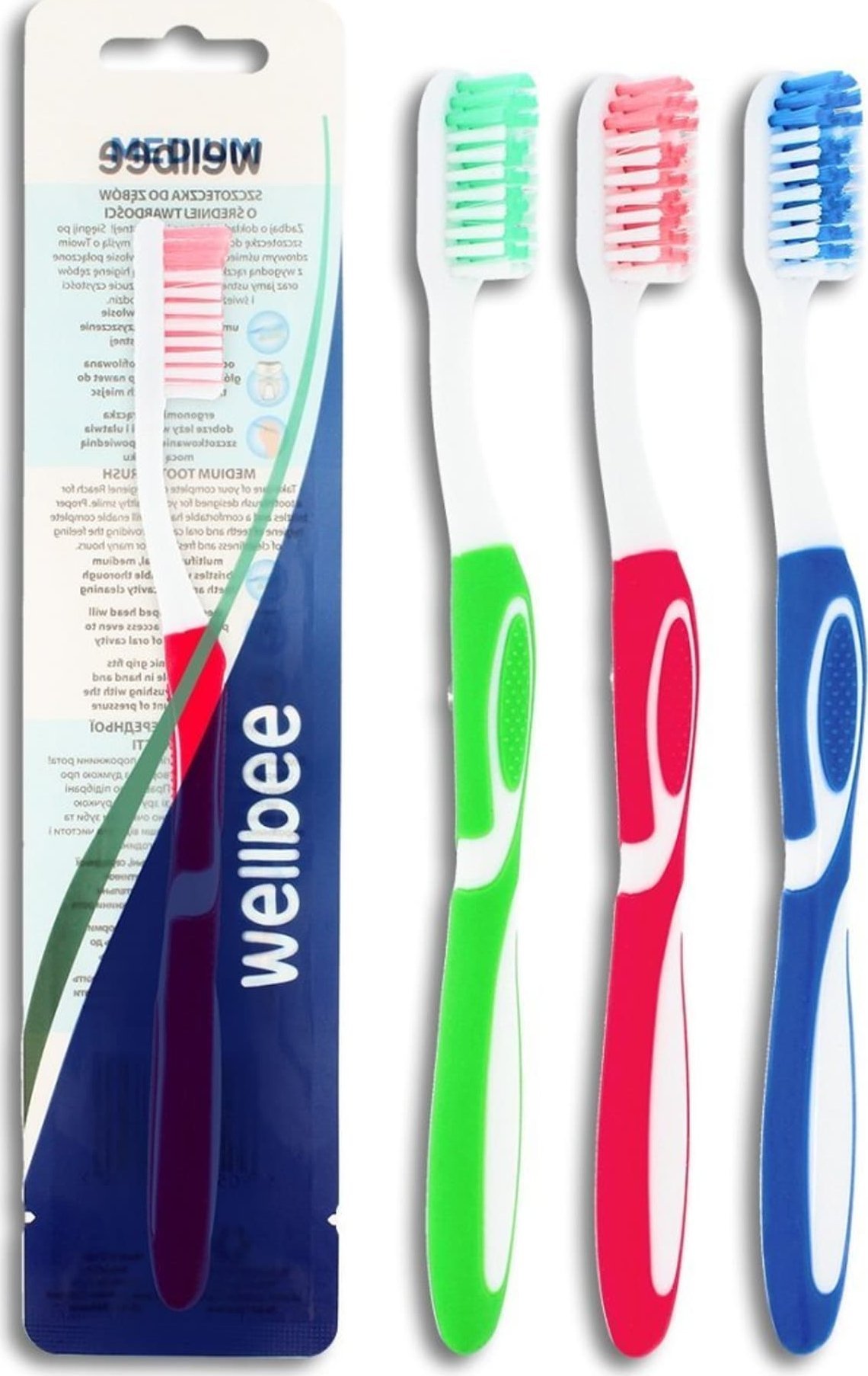 Wellbee WELLBEE Szczot.Medium (folia,mix kol.)