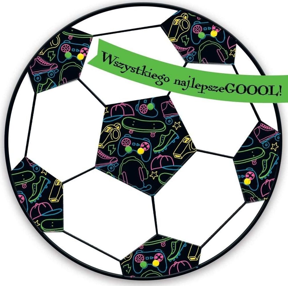 HENRY Karnet KW Neon Tłoczony piłka