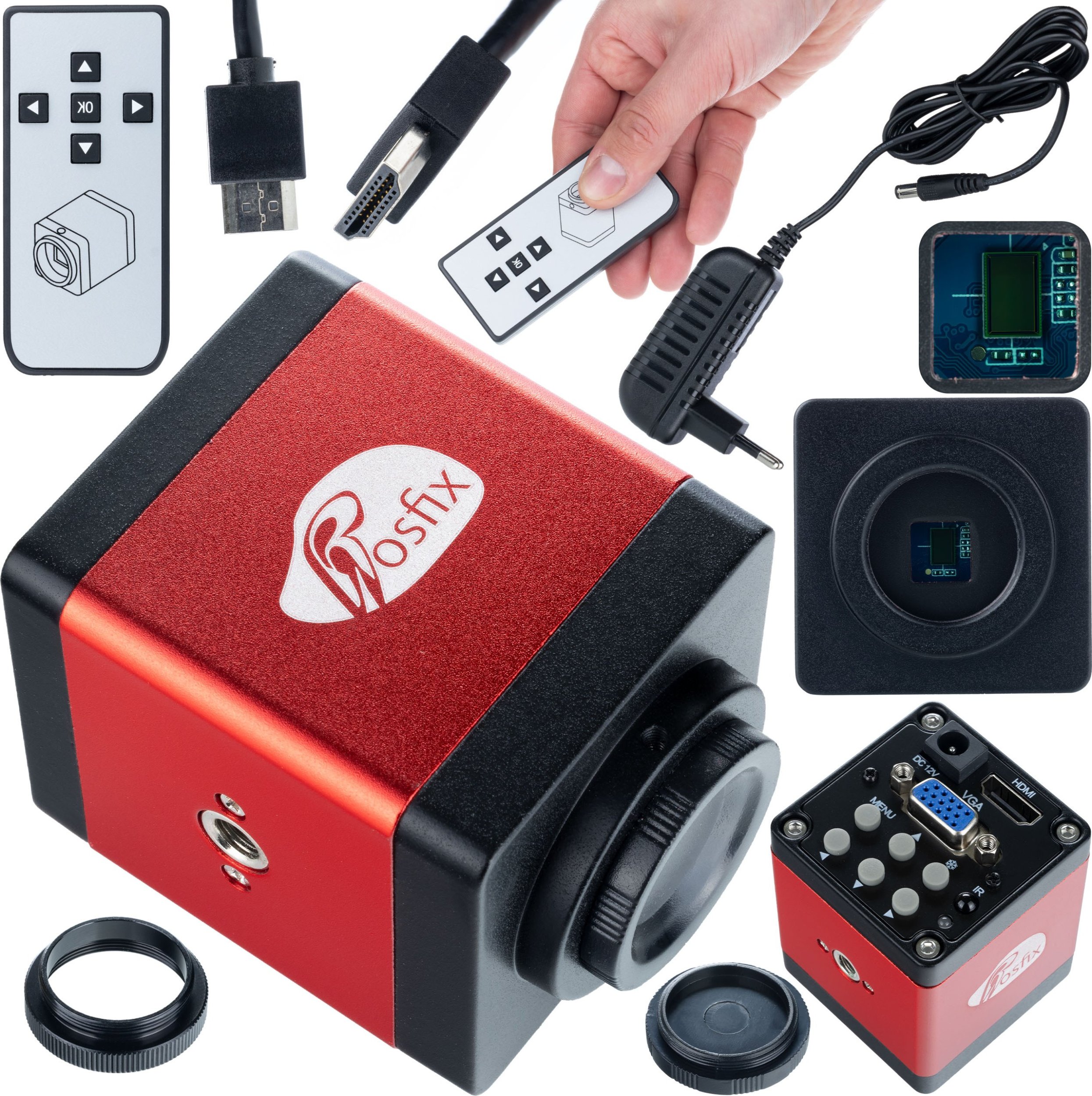 Mikroskop Rosfix KAMERA MIKROSKOPOWA DO MIKROSKOPU ROSFIX DRACO RED PRO HDMI VGA FULLHD