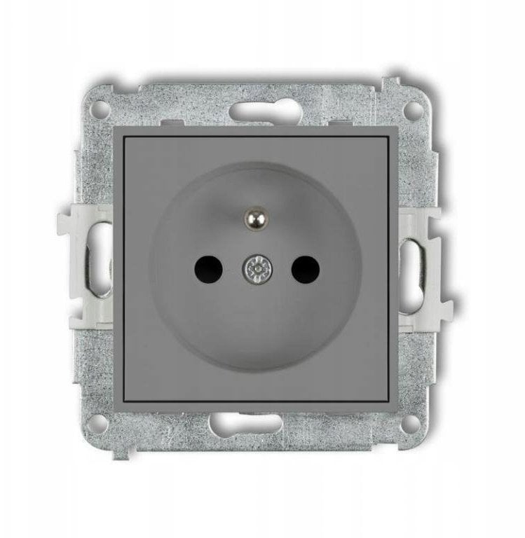 Karlik Mechanizm gniazda pojedynczego z uziemieniem osłony torów prądowych szary mat 27IGP-1zp