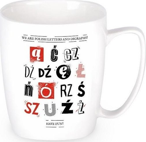 Nadwyraz.com Kubek polskie literki/ polish letters