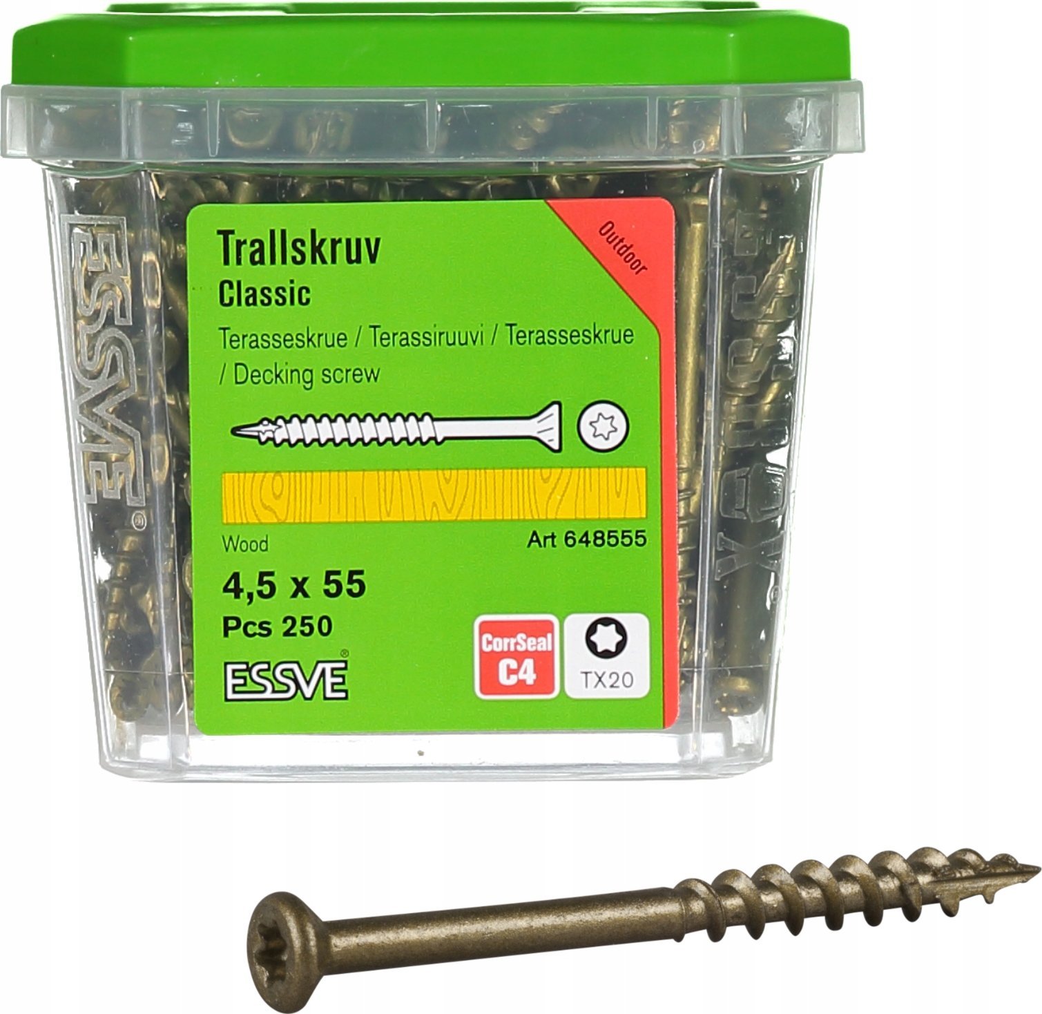 Essve Wkręty tarasowe ESSVE Classic 4,5 x 55 mm 250 szt