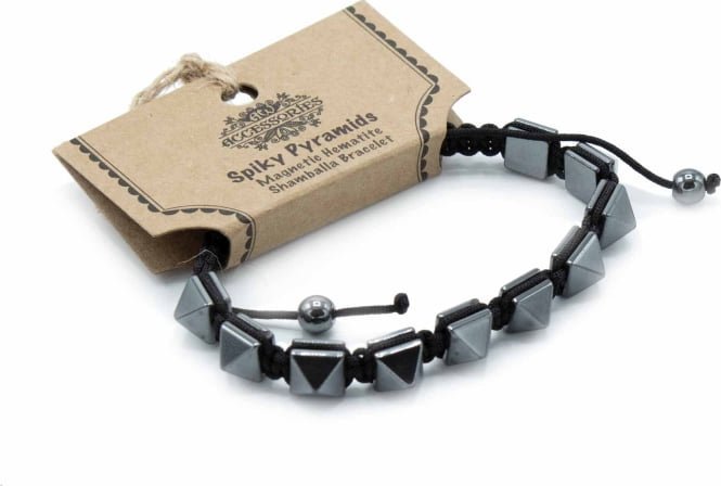 Lovrin Bransoletka magnetyczna z Hematytu - Piramidy