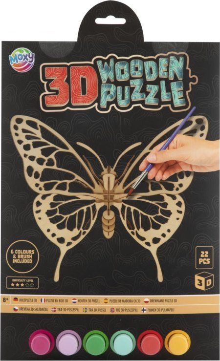 *****Drewniane puzzle 3D Motyl 11681