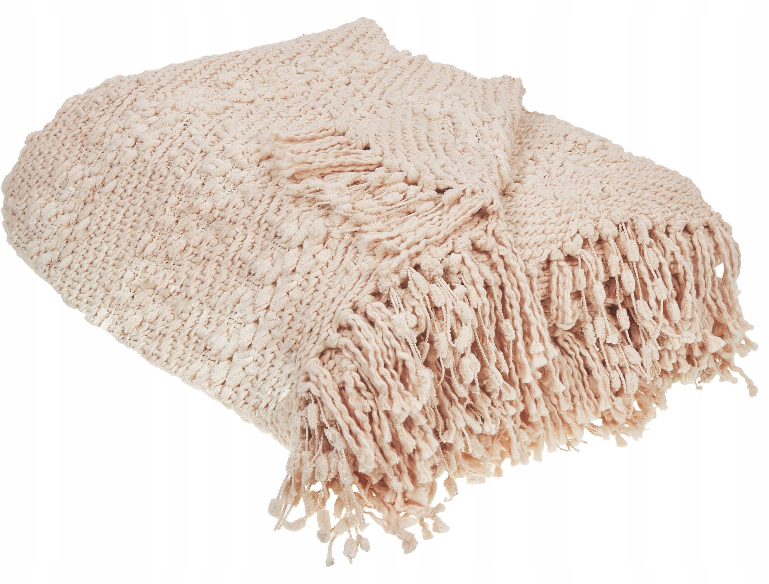 Beliani Koc VELLA Bawełna 220 x 240 cm Pastelowy róż