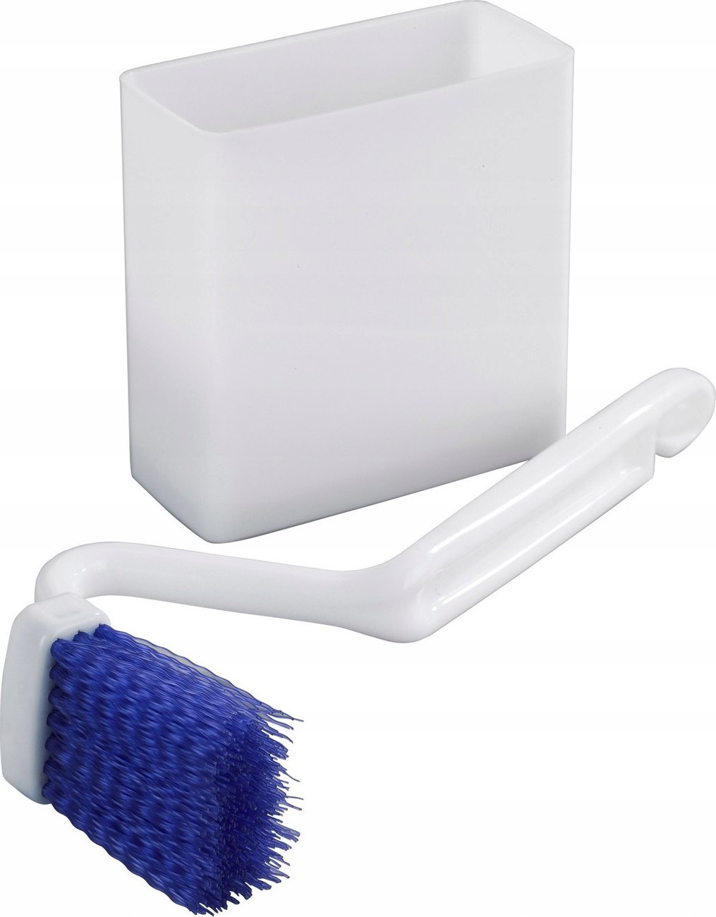 Maximex Szczotka kątowa do czyszczenia WC i pojemnik z przyssawkami