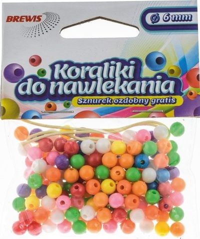 BREWIS Koraliki do nawlekania BREWIS 6mm K6-10 MIX Brewis