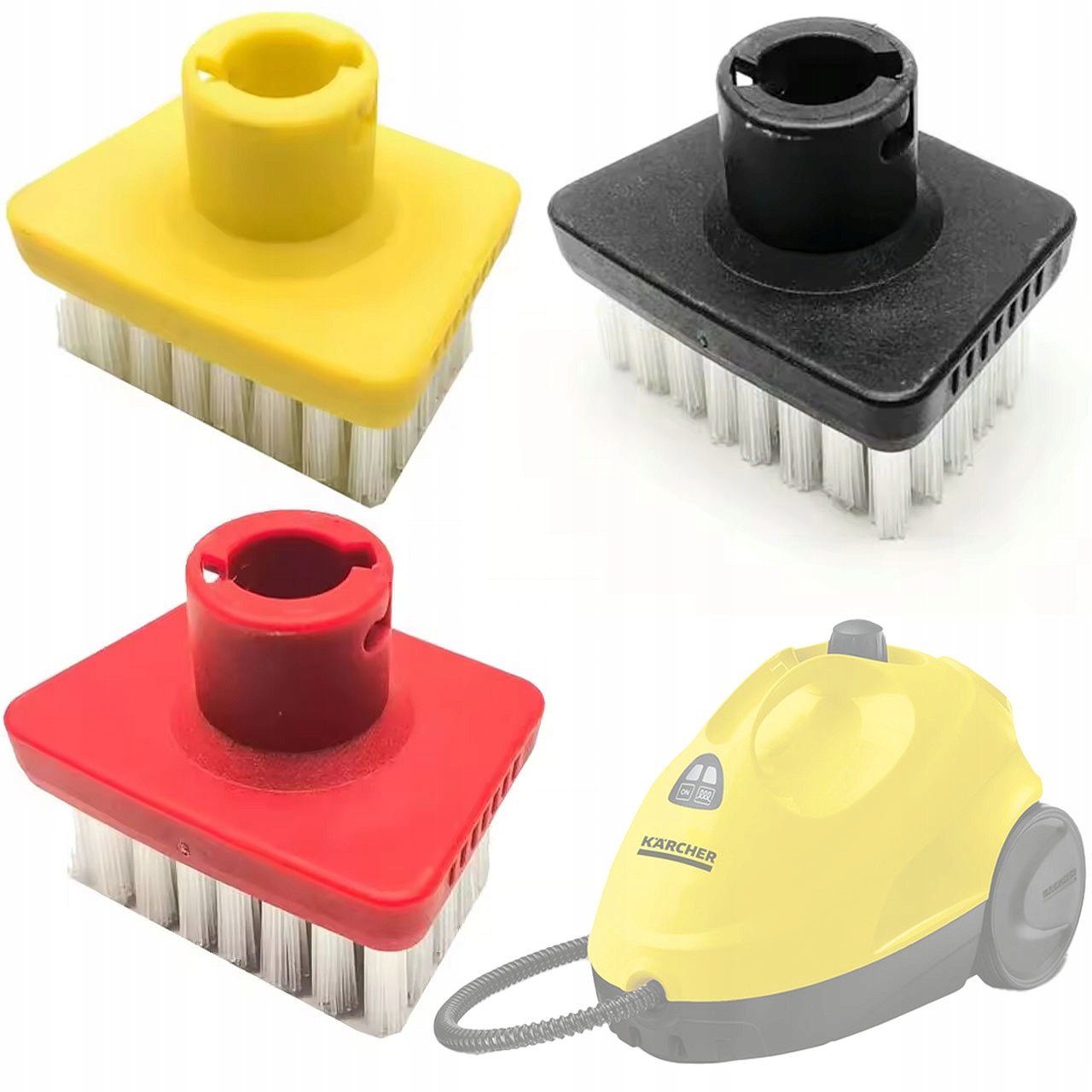 SZCZOTKI DO PAROWNICY KARCHER Z BIAŁYM WŁOSIEM 3 SZT SC1 SC2 SC3 SC4 SC5