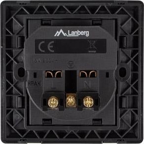 Lanberg Gniazdo podtynkowe AC-WS01-USB2-E-B