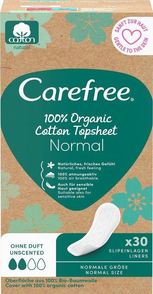 Carefree Organic Cotton Normal wkładki higieniczne 30szt