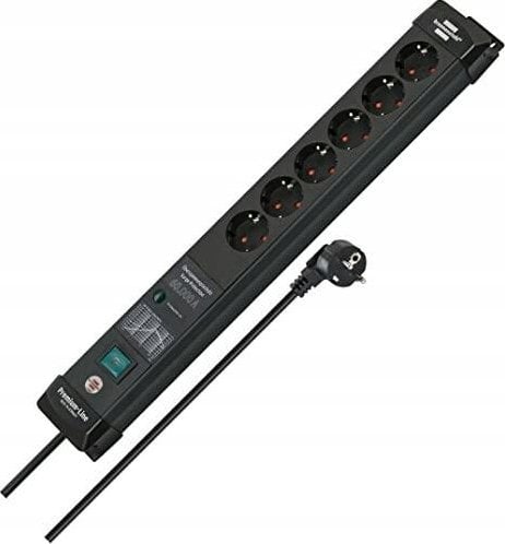 Listwa zasilająca Brennenstuhl Brennenstuhl Premium-Line ÜSS 6fach schwarz *DE*