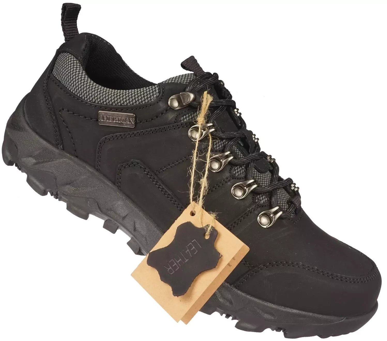 Męskie obuwie przejściowe American Club MCY-110BL czarne 44