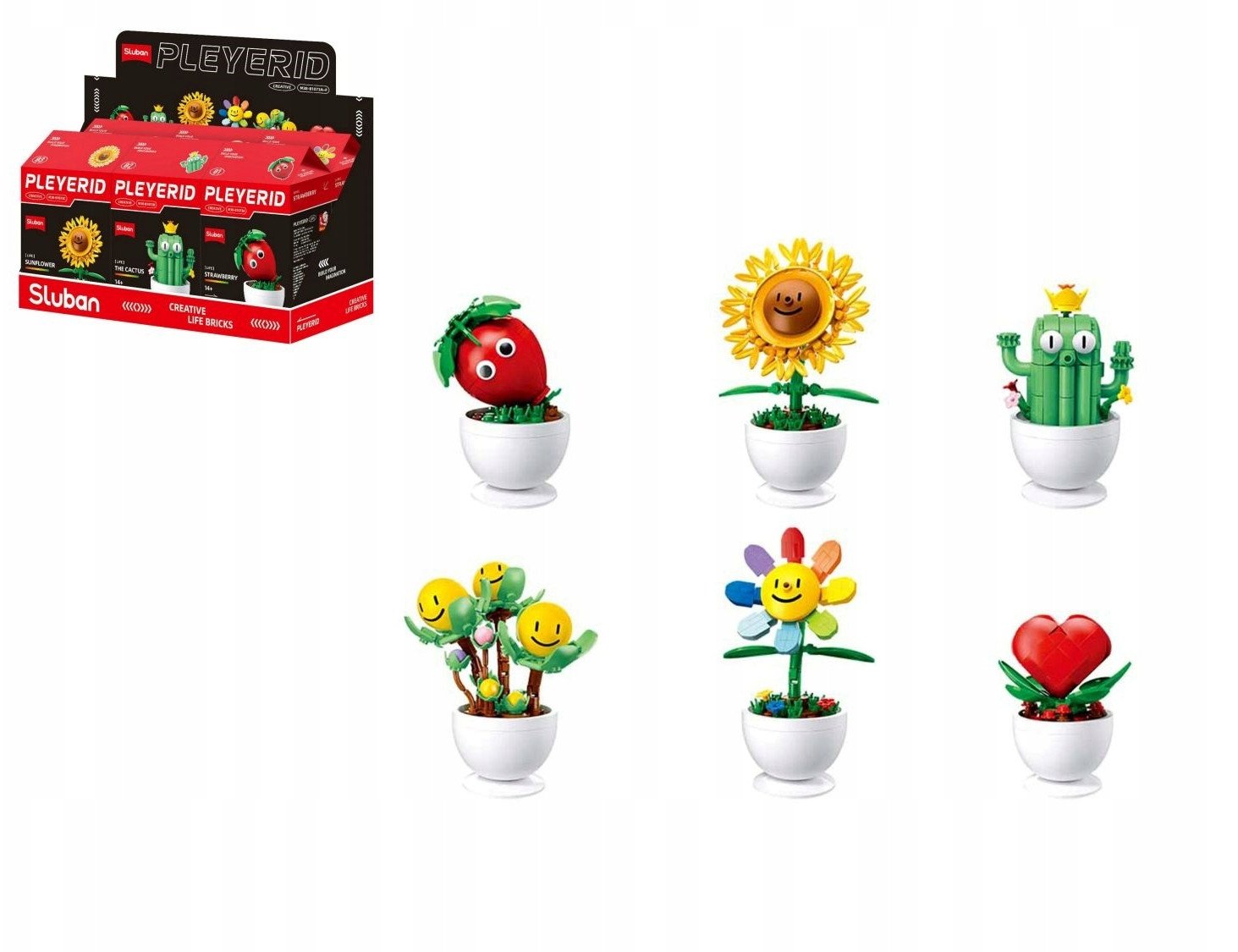 SLUBAN klocki Kwiaty 6szt/disp G198854 53842