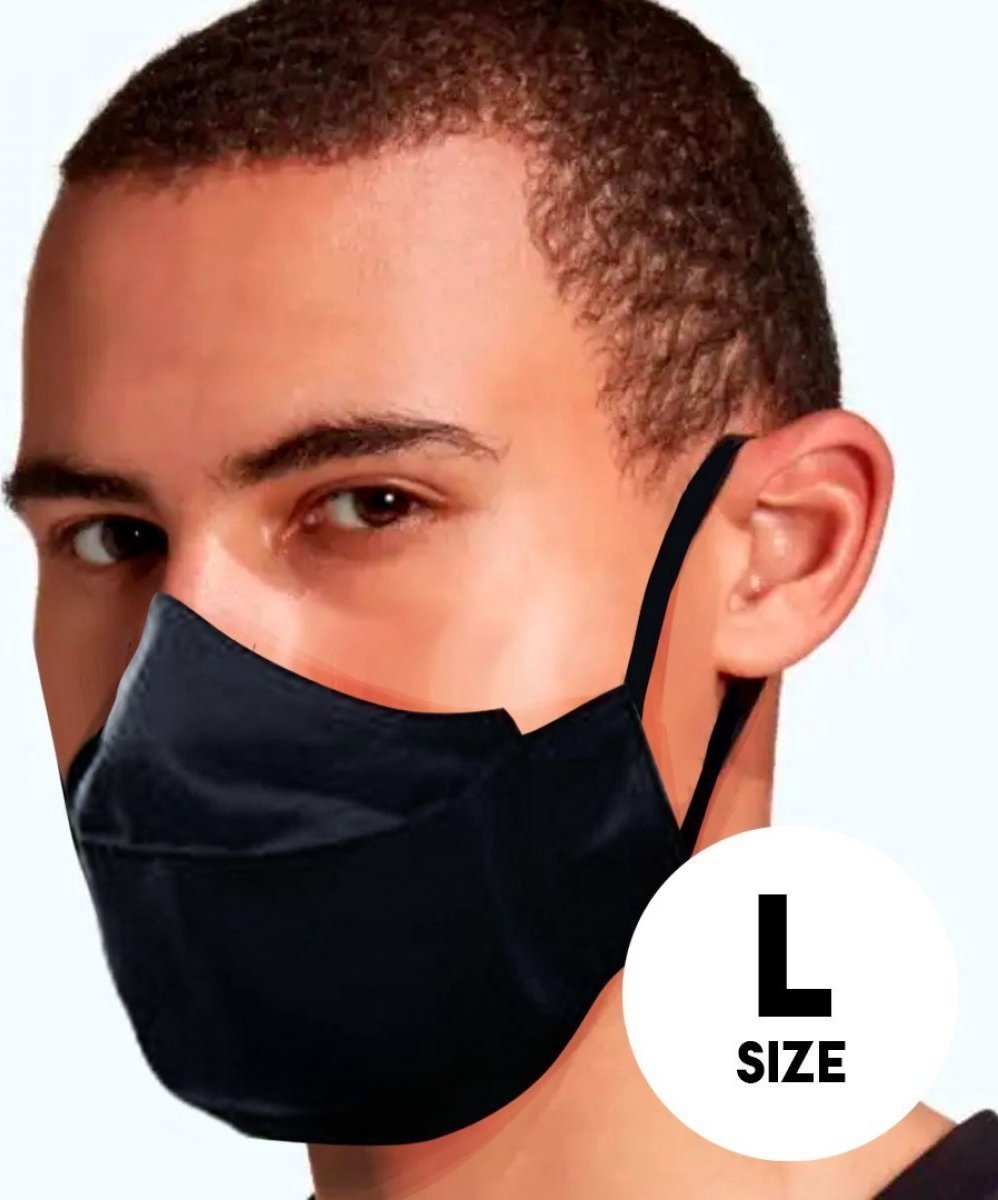 Mocco Textile two-layer reusable masks L size Black