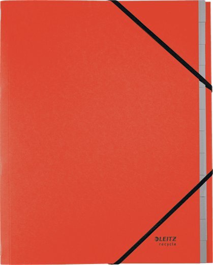 Leitz Teczka A4 z 12 przegr?dkami czerw Leitz