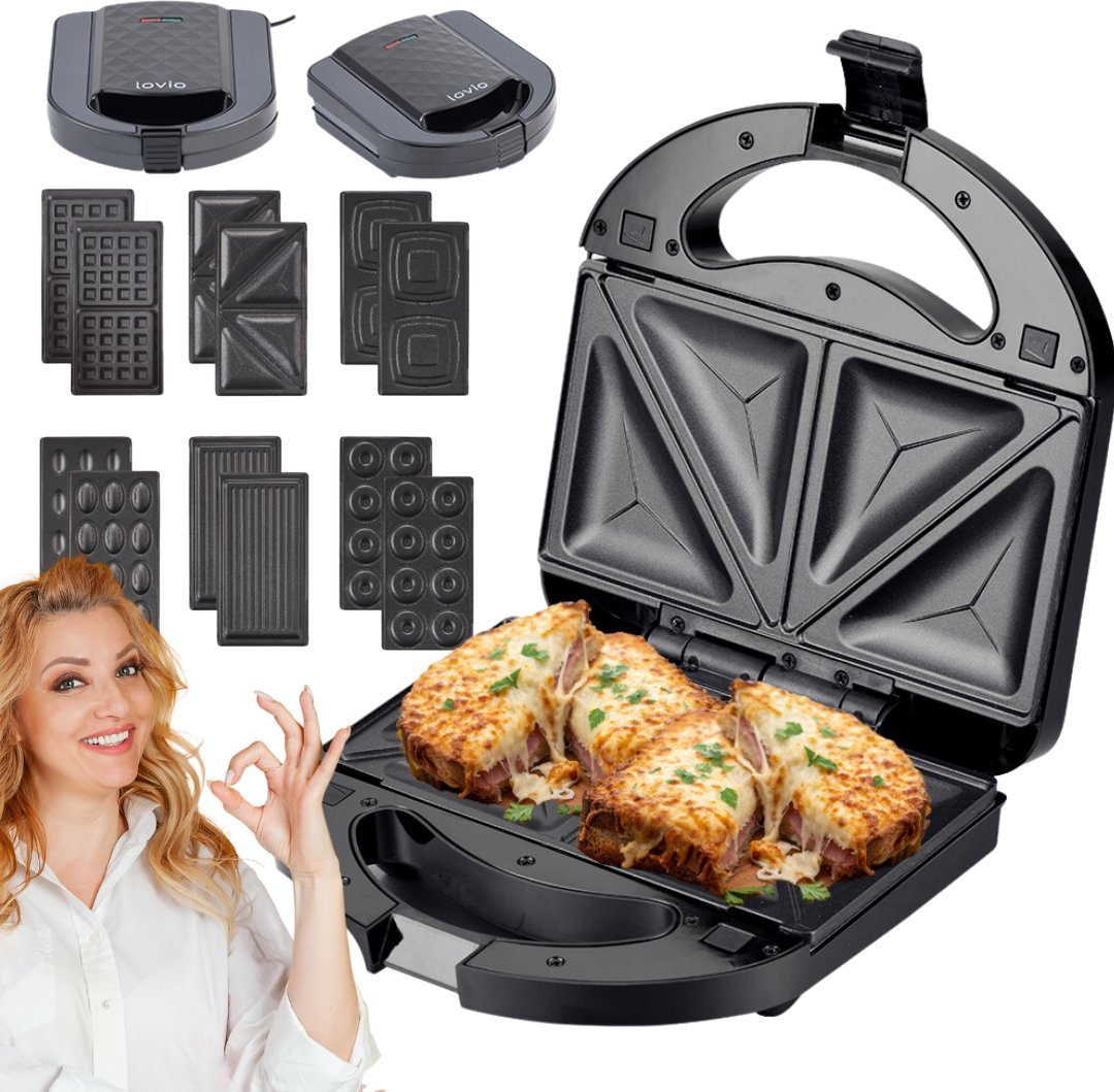 Opiekacz 6w1 LOVIO LVSM001BK czarny