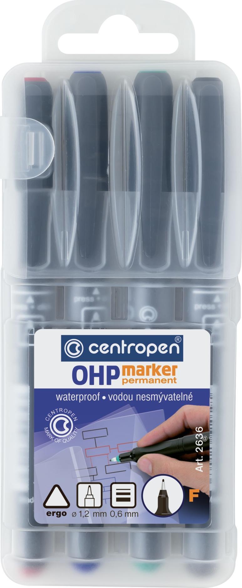 Centropen FOLIOPIS CENTROPEN OHP 2638 B 1-3MM 4 KOLORY