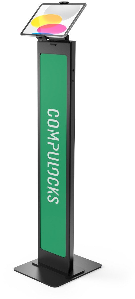 Compulocks Universal Tablet Cling Brandable Floor Stand - Aufstellung - fur Tablett - verriegelbar - Stahl - Schwarz - Bildschirmgrosse: bis zu 33 cm