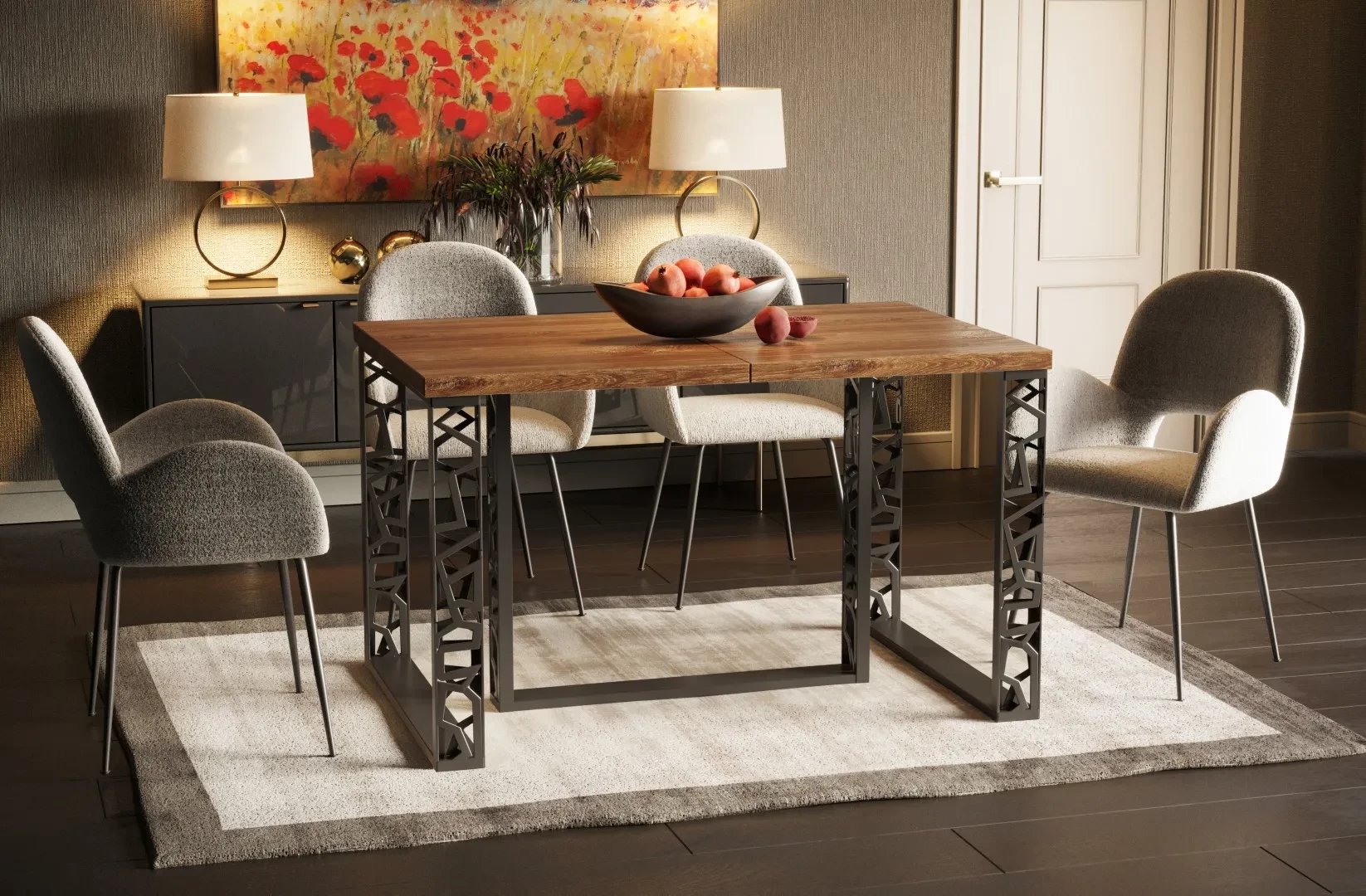 Stół rozkładany EWEREST 130(250)x80 dąb stirling ENDO