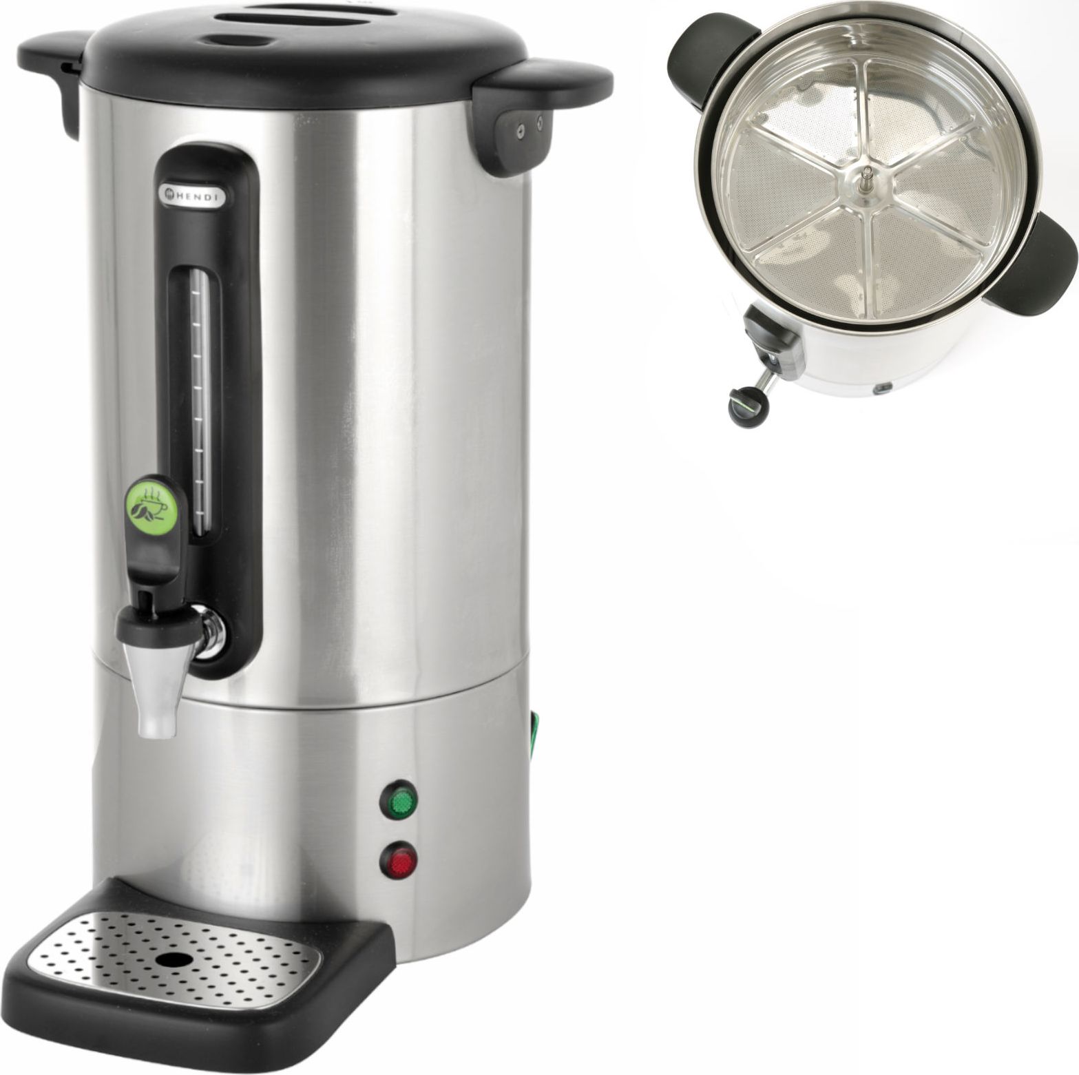 Hendi Zaparzacz perkolator do kawy z niekapiącym kranikiem stalowy Concept Line 7 l - Hendi 211434 Zaparzacz perkolator do kawy z niekapiącym kranikie
