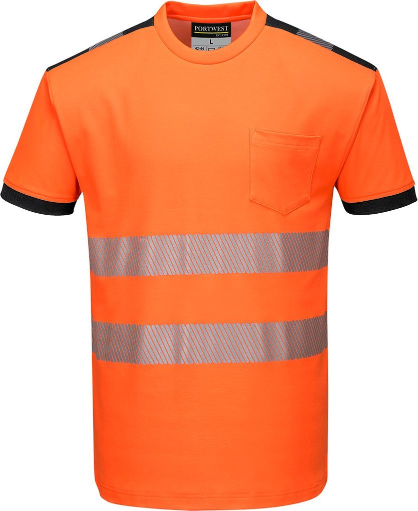 Portwest T181 - T-Shirt ostrzegawczy PW3 - żółty-szary L