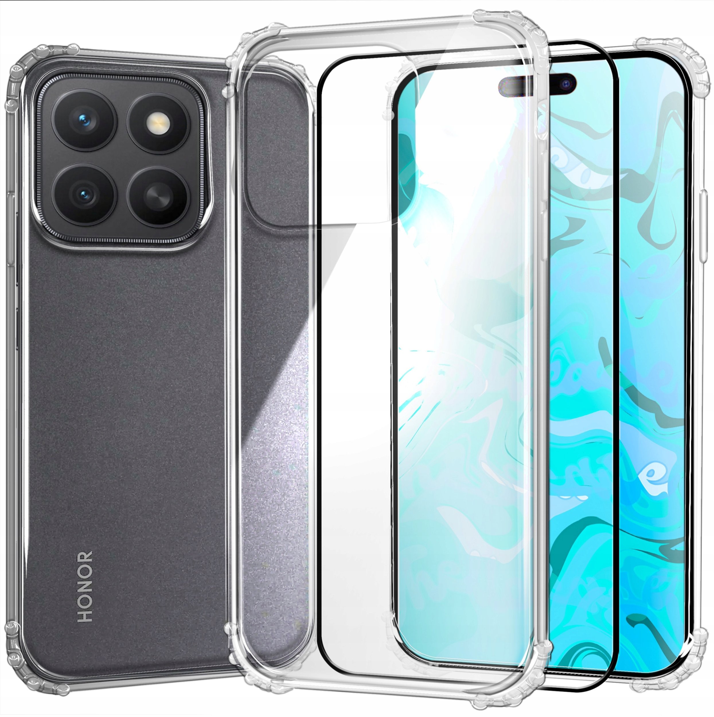 ETUI PANCERNE DO HONOR X8C 4G | CASE SILIKON GUMOWE SLIM ANTI SHOCK SZKŁO