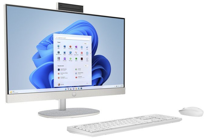 Komputer All in One 24-cr0252nh / A0CQ4EA / Intel i5-13 / 16GB / SSD 512 GB / Intel Xe / FullHD / FreeDos / Biały