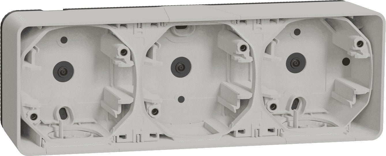 Schneider Electric Mureva Styl Podstawa naścienna 3x pozioma biała MUR39913