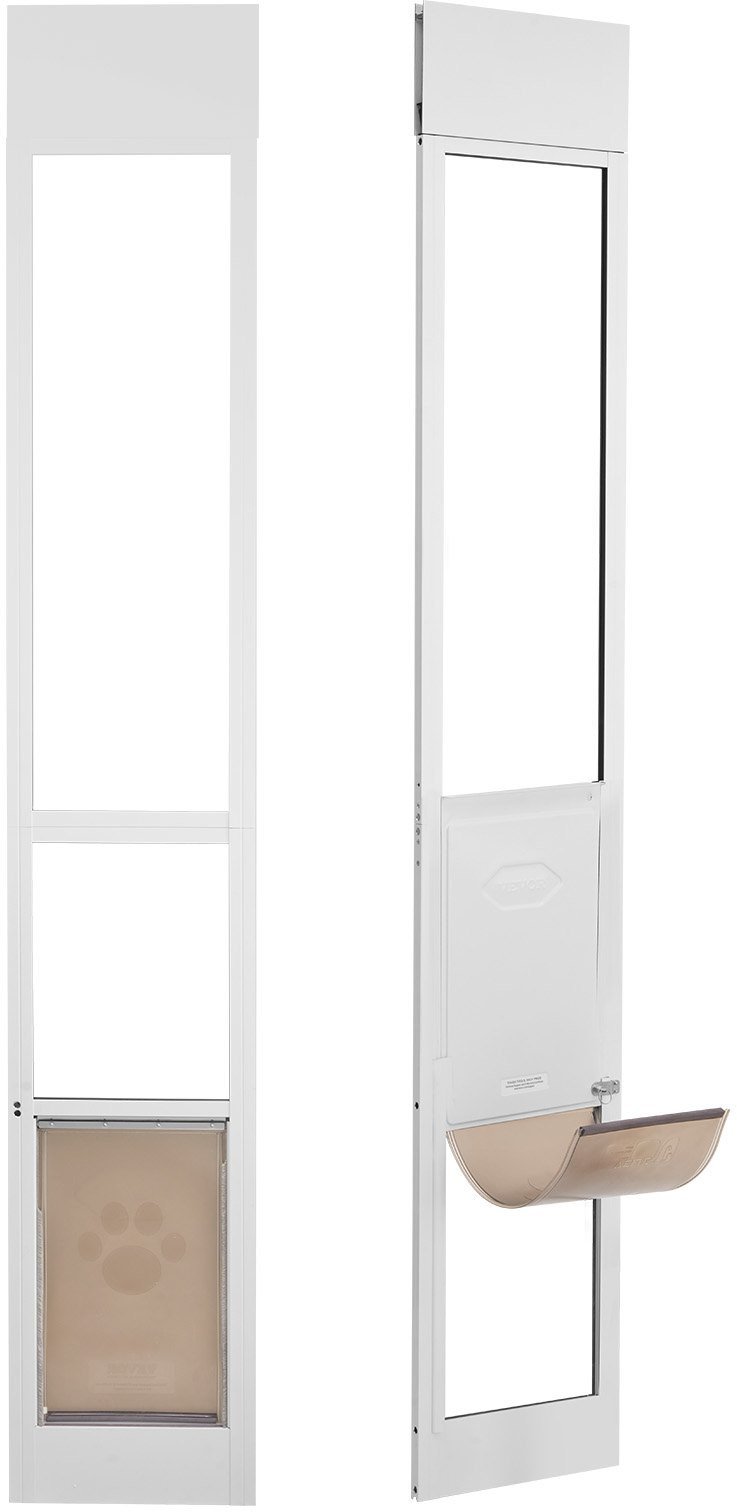 Drzwiczki dla Psa do Drzwi Przesuwnych Aluminiowe Regulacja Wysokości L