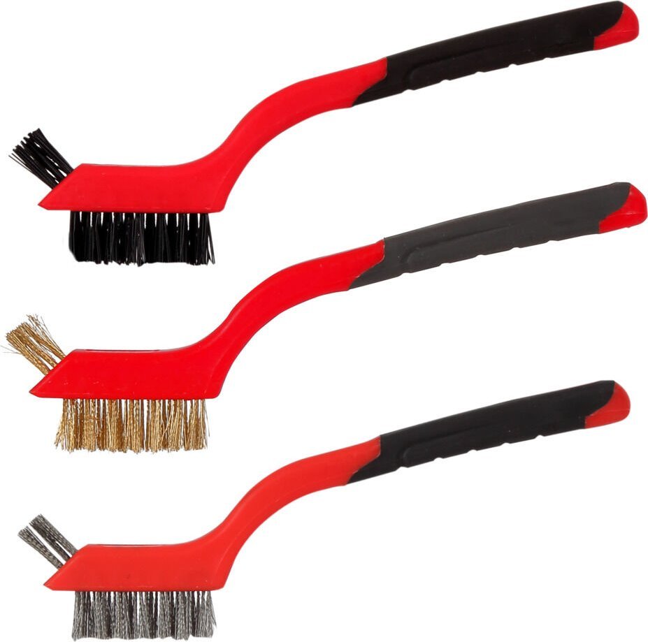 Pro-Line ZESTAW SZCZOTEK DRUCIANYCH 3 SZT, 3X7 RZĘDÓW, 180MM, PROLINE