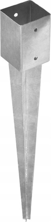 Prokmet Podstawa słupa wbijana. Solidna (szer 90 mm, dł 750 mm, gr 1.5 mm)