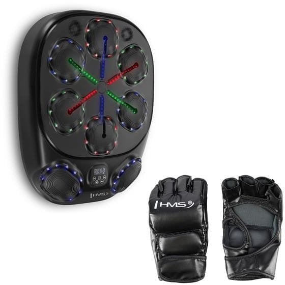 TB10 ELEKTRONICZNA TARCZA BOKSERSKA BLUETOOTH Z MUZYKĄ I RĘKAWICAMI BATERIA 4000MAH HMS