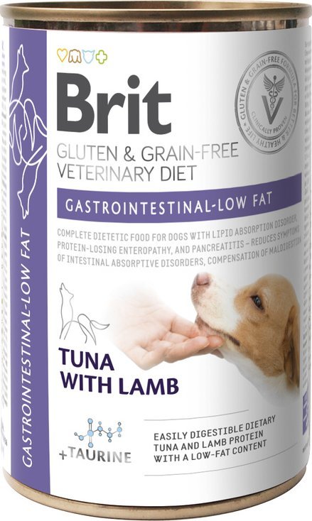 Brit BRIT GF Veterinary Diets Dog Gastrointestinal Low Fat 400g- -karma mokra dla psa