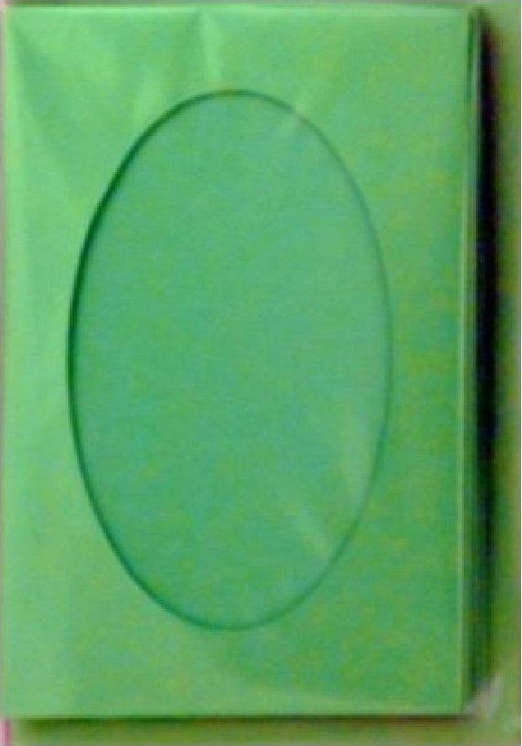 Karta passepartout + koperta jasnozielona 5szt