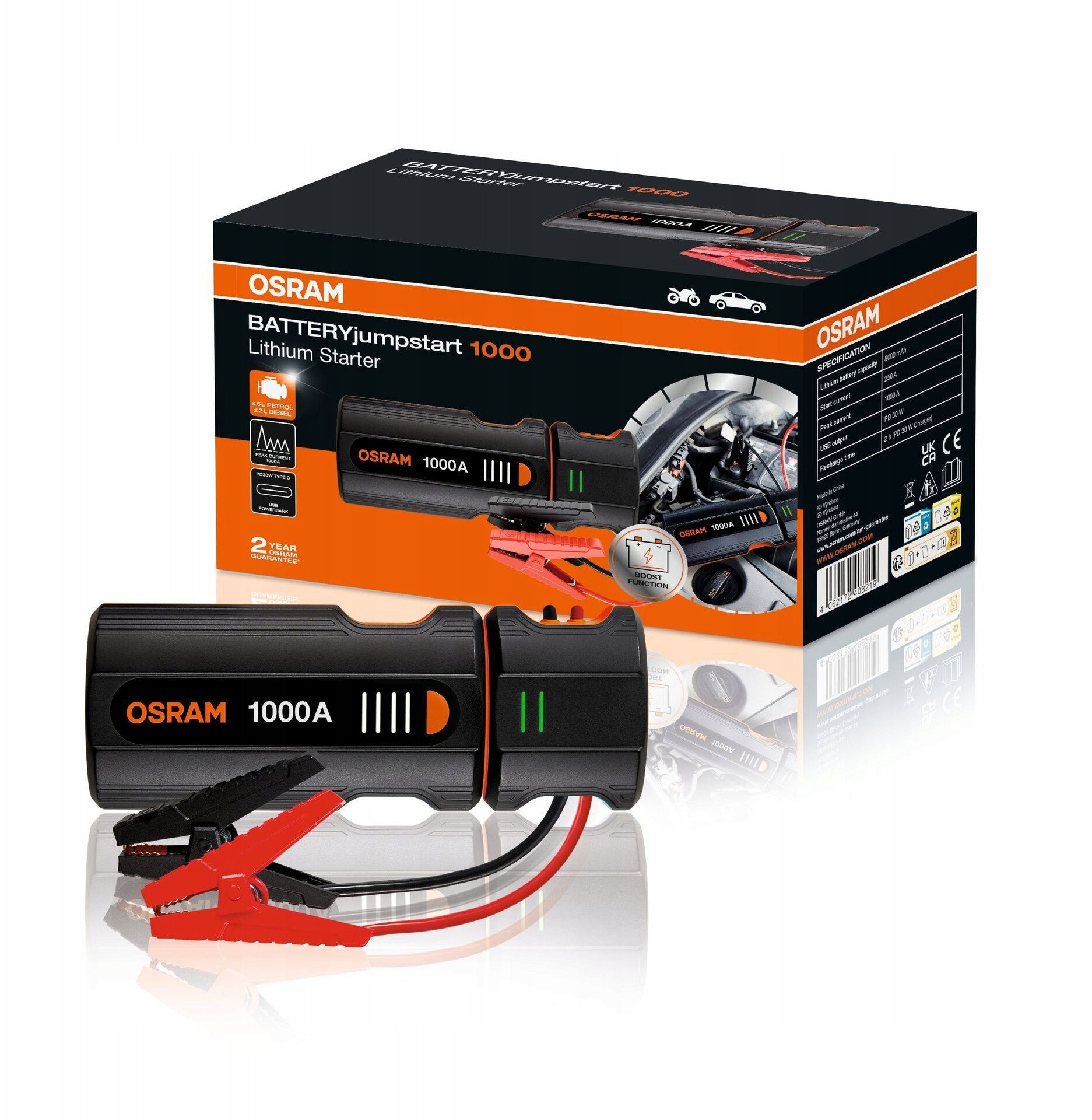Osram BATTERYjumpstart 1000 Jump Starter - 12V