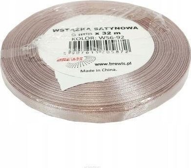 Wstążka satynowa pudrowy róż 6mm x 32m