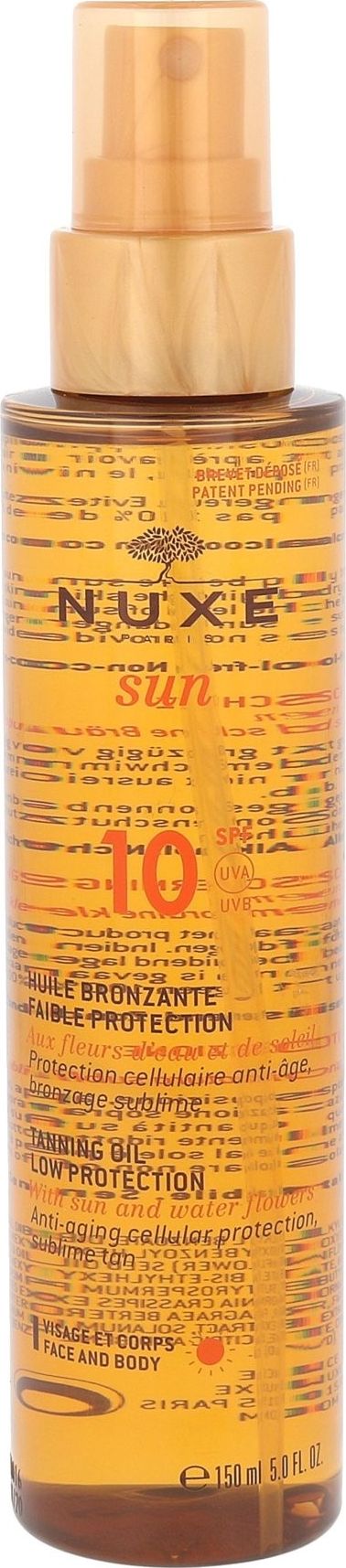 Nuxe Sun Tanning Oil Low Protection SPF10 W 150ml