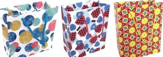 Dekoracja świąteczna MFP paper Torebka ozdobna matowa 20x25x10cm mix FRESH