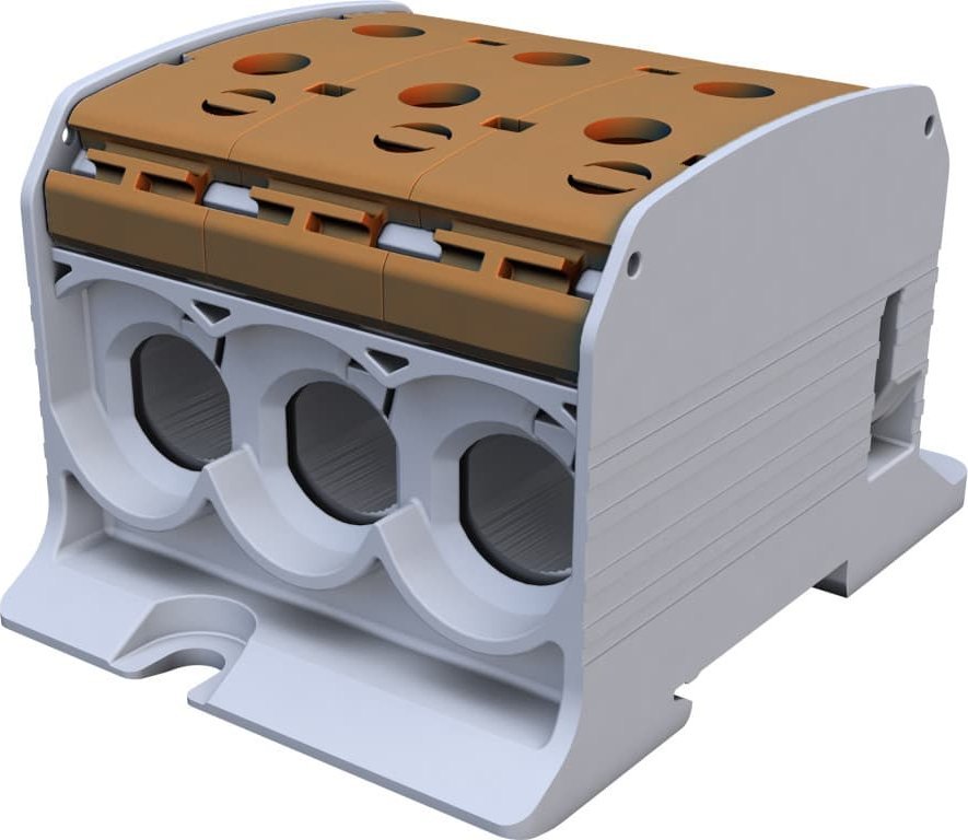 Simet Złączka szynowa gwintowa Al/Cu STB 95-3 (87560) SIMBLOCK brązowy 81103015