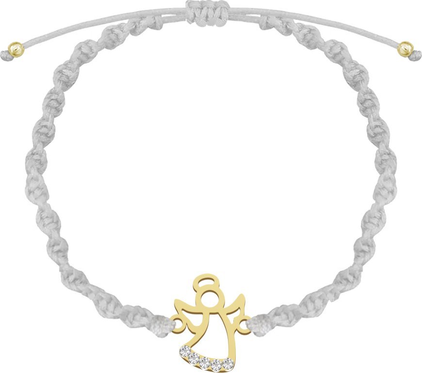 Radziszewska Jewellery Bransoletka na Komunię Aniołek srebro pozłacane